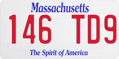 MA license plate 146TD9