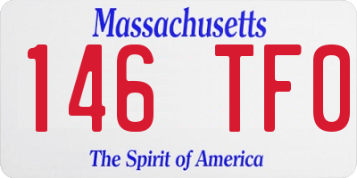 MA license plate 146TF0