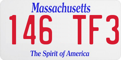 MA license plate 146TF3