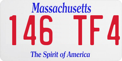 MA license plate 146TF4