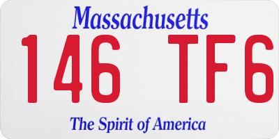 MA license plate 146TF6