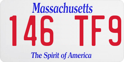 MA license plate 146TF9