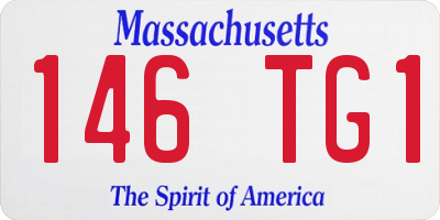 MA license plate 146TG1
