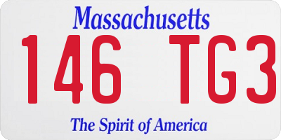 MA license plate 146TG3