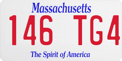 MA license plate 146TG4