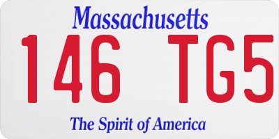 MA license plate 146TG5