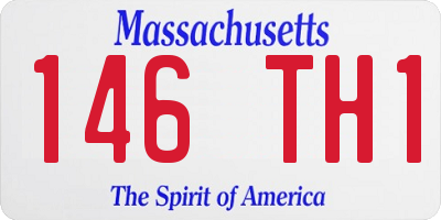 MA license plate 146TH1
