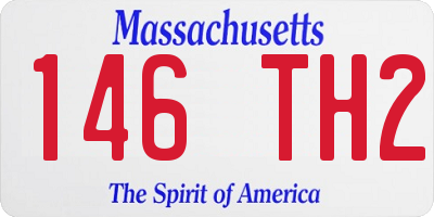 MA license plate 146TH2