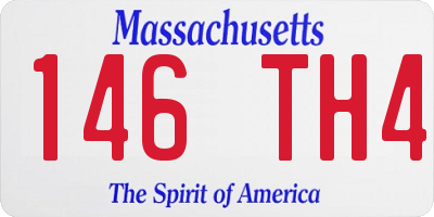 MA license plate 146TH4