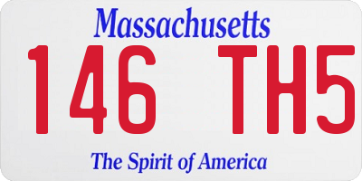 MA license plate 146TH5
