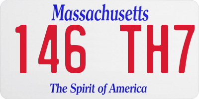 MA license plate 146TH7