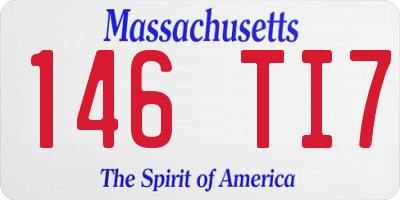 MA license plate 146TI7