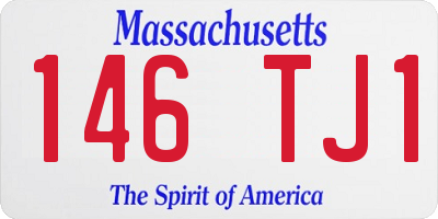 MA license plate 146TJ1