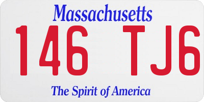 MA license plate 146TJ6