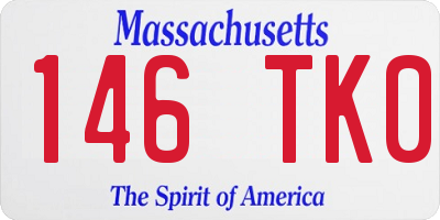 MA license plate 146TK0