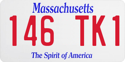 MA license plate 146TK1