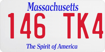 MA license plate 146TK4
