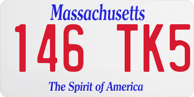 MA license plate 146TK5