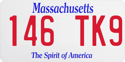 MA license plate 146TK9