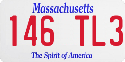 MA license plate 146TL3