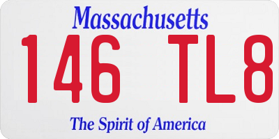 MA license plate 146TL8
