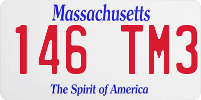 MA license plate 146TM3