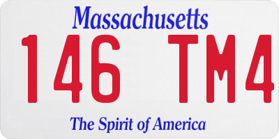 MA license plate 146TM4