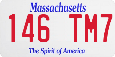 MA license plate 146TM7