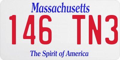 MA license plate 146TN3