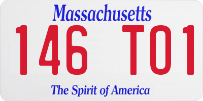 MA license plate 146TO1
