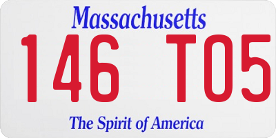 MA license plate 146TO5