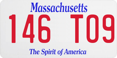 MA license plate 146TO9
