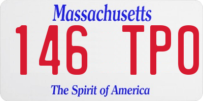 MA license plate 146TP0