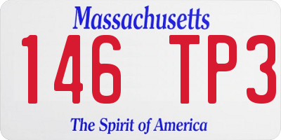 MA license plate 146TP3