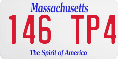 MA license plate 146TP4