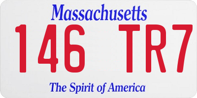 MA license plate 146TR7