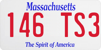 MA license plate 146TS3