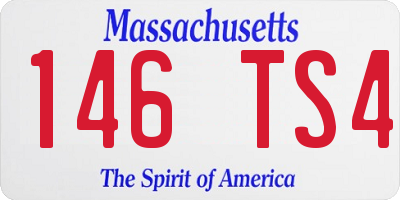 MA license plate 146TS4