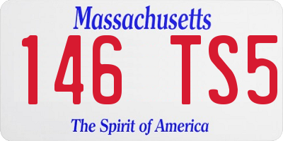 MA license plate 146TS5