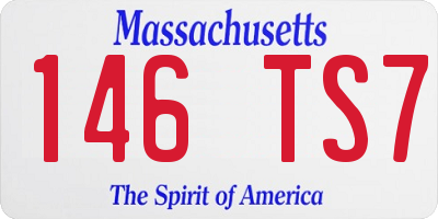 MA license plate 146TS7