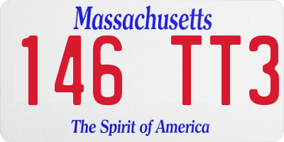 MA license plate 146TT3