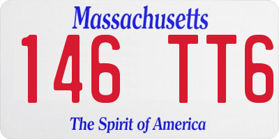 MA license plate 146TT6