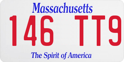 MA license plate 146TT9
