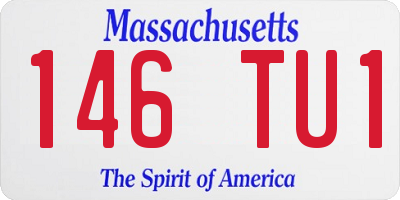 MA license plate 146TU1
