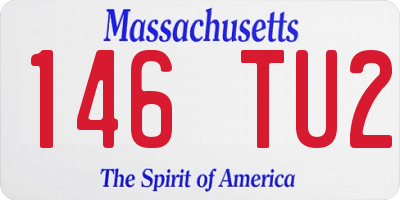 MA license plate 146TU2