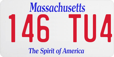 MA license plate 146TU4