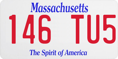 MA license plate 146TU5