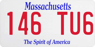 MA license plate 146TU6