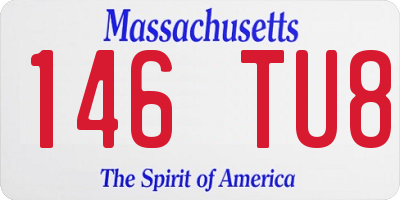MA license plate 146TU8