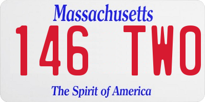 MA license plate 146TW0